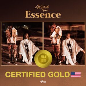 Wizkid’s ‘Essence’ Featuring Tems Certified Gold In the USA