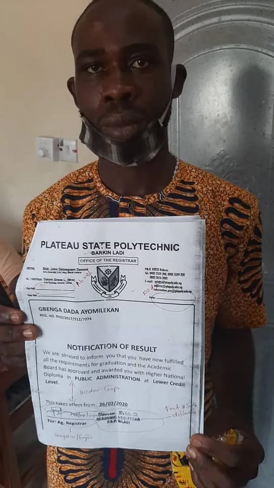Police arrest fake Corps member with forged HND certificate in Adamawa