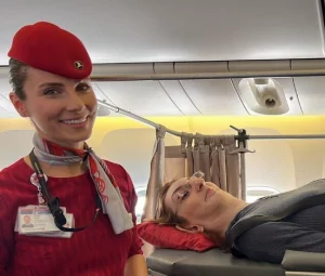 Airline removes six seats to allow world’s tallest woman fly on plane for first time