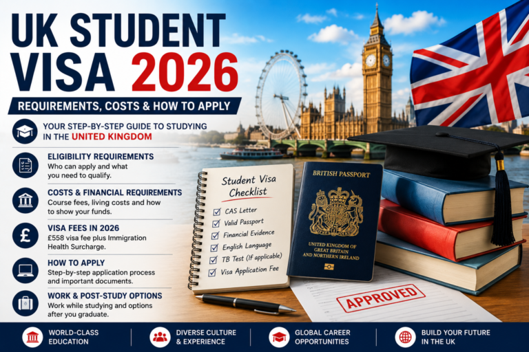 UK Student visa 2026 requirements, costs and application guide for international students