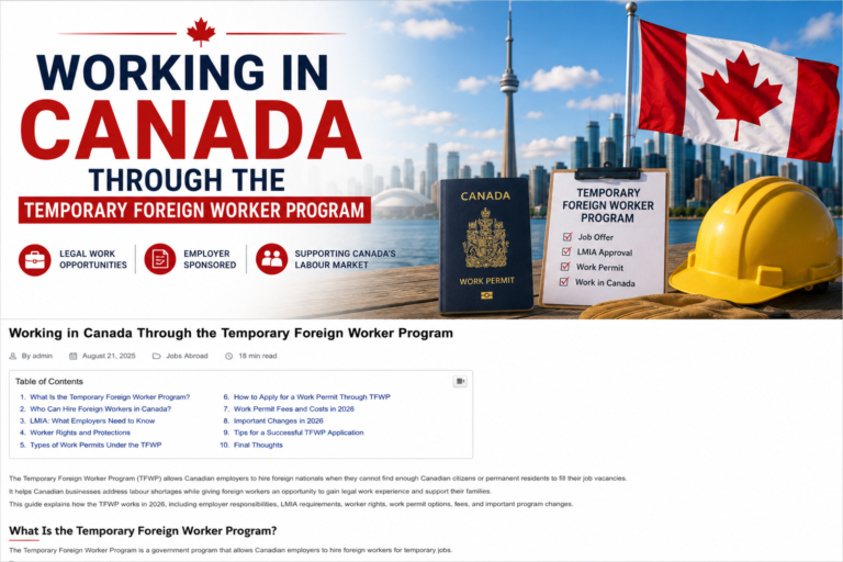 Canada Temporary Foreign Worker Program 2026 guide for foreign workers