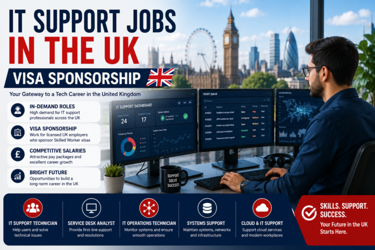 IT support professional working in the UK with visa sponsorship