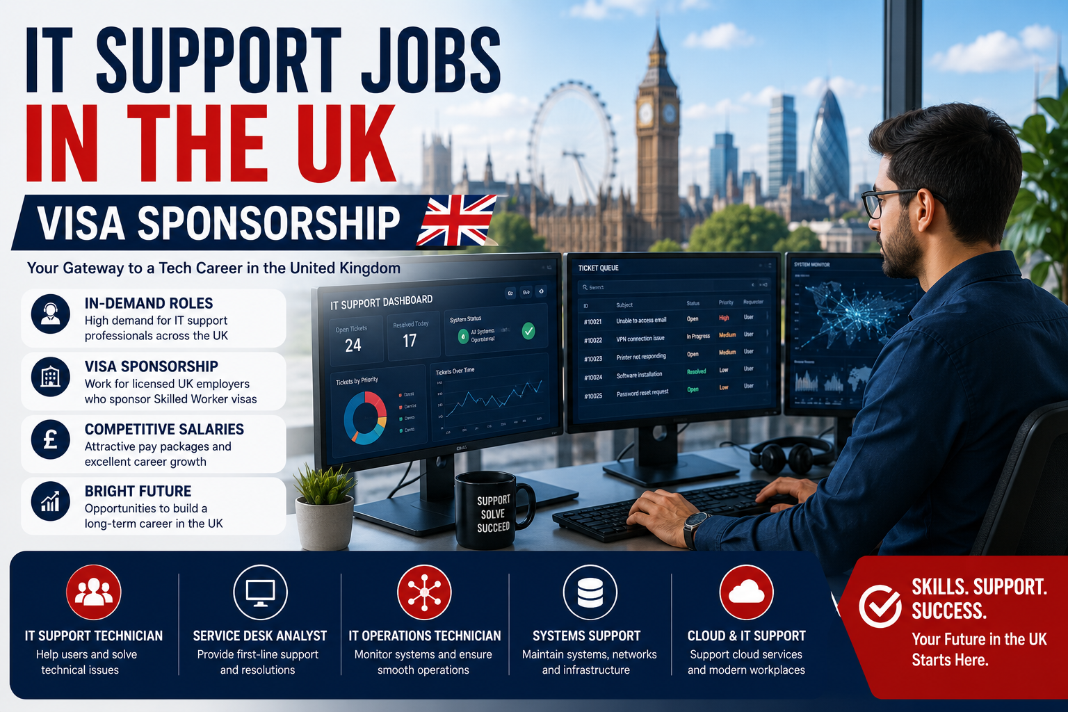IT Support Jobs in the UK With Visa Sponsorship