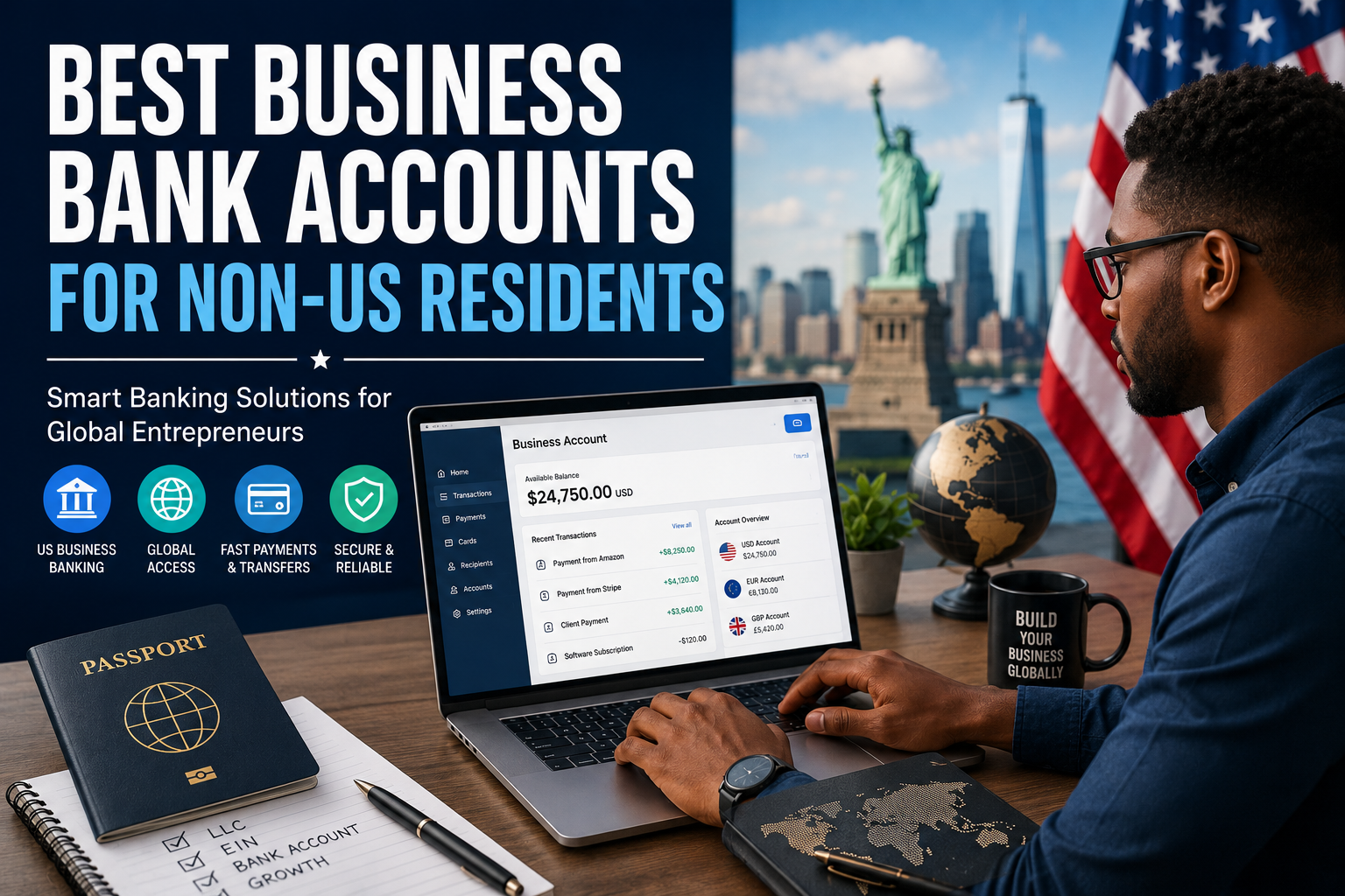 Best business bank accounts for non-US residents and foreign LLC owners
